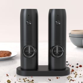 2pcs Electric Salt And Pepper Grinder Set; Pepper Mill; Adjustable Coarseness Rechargeable Pepper Grinder; Pepper Mill With Type C Cable 2pcs Electric Salt And Pepper Grinder Set; Pepper Mill; Adjustable Coarseness Rechargeable Pepper Grinder; Pepper Mill With Type C Cable